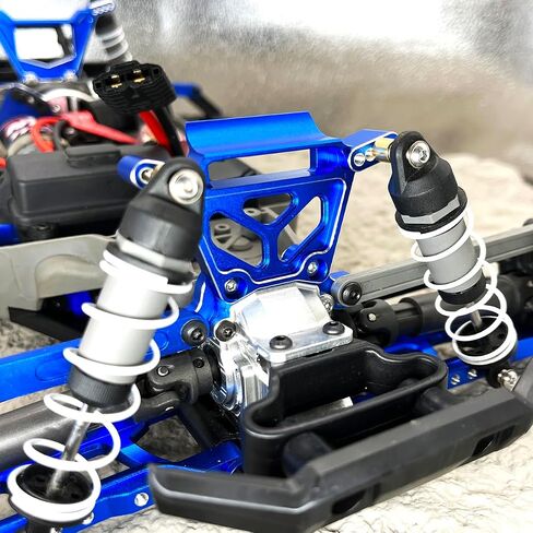 أجزاء ترقية برج الصدمات الأمامية والخلفية من الألومنيوم من GTHELE لـ 1/10 Traxxas Rustler 4x4 Hoss 4WD استبدال الجزء 6738 6739 (أزرق داكن) in Kuwait