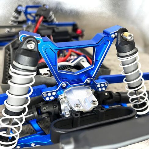 أجزاء ترقية برج الصدمات الأمامية والخلفية من الألومنيوم من GTHELE لـ 1/10 Traxxas Rustler 4x4 Hoss 4WD استبدال الجزء 6738 6739 (أزرق داكن) in Kuwait