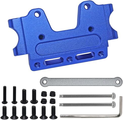 حاجز أمامي من الألومنيوم GTHELE وقضيب ربط لـ Traxxas 2WD 1/10 Slash, Stampede, Rustler, Nitro Slash-Replaces Part 2530 2532 (تيتانيوم) in Kuwait