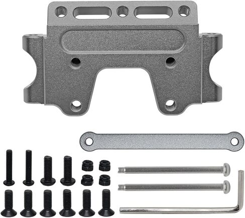 حاجز أمامي من الألومنيوم GTHELE وقضيب ربط لـ Traxxas 2WD 1/10 Slash, Stampede, Rustler, Nitro Slash-Replaces Part 2530 2532 (تيتانيوم) in Kuwait
