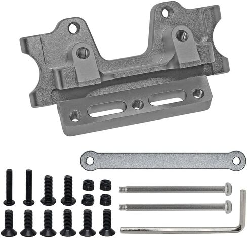 حاجز أمامي من الألومنيوم GTHELE وقضيب ربط لـ Traxxas 2WD 1/10 Slash, Stampede, Rustler, Nitro Slash-Replaces Part 2530 2532 (تيتانيوم) in Kuwait