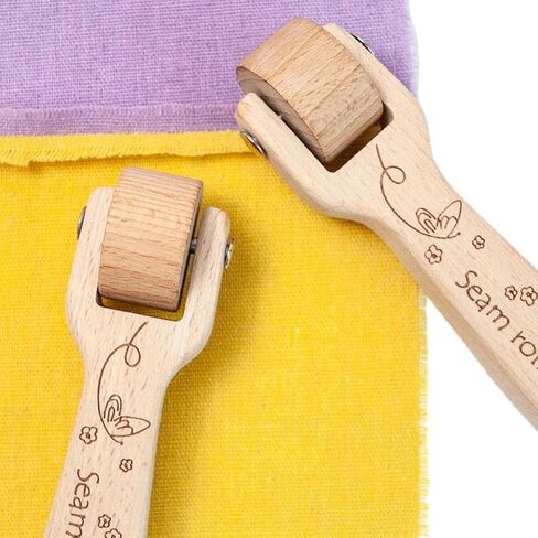 بكرة خياطة اللحف من KAIY، بكرة خياطة اللحف الخشبية، بكرة ورق الحائط مع مقبض سهل الإمساك لللحف والخياطة والطباعة والحبر وورق الحائط وديكور المنزل (قطعة واحدة) in Kuwait