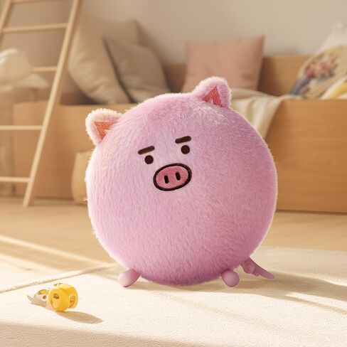 Darler® Pig Stuffed Animals Throw Pillow for Kids,10in Pink Cute Piggy Plush Toy,Kawaii Soft Plushies with Chubby Body,Cozy Doll,Birthday Christmas for Boys Girls in Kuwait