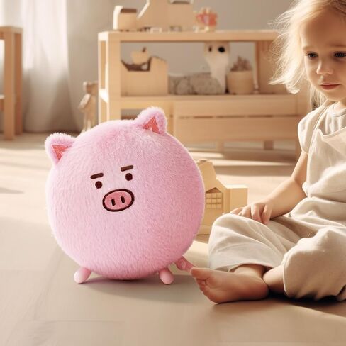 Darler® Pig Stuffed Animals Throw Pillow for Kids,10in Pink Cute Piggy Plush Toy,Kawaii Soft Plushies with Chubby Body,Cozy Doll,Birthday Christmas for Boys Girls in Kuwait