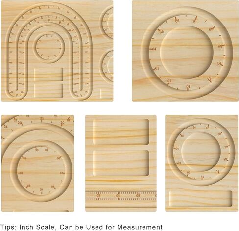 POPRHINO Wooden Bead Board for Jewelry Making, Jewelry Beading Design Tray for Bracelet Necklaces Making 13.7 x 11.4 x 0.8 inch in Kuwait