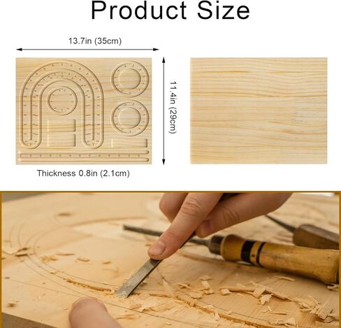 POPRHINO Wooden Bead Board for Jewelry Making, Jewelry Beading Design Tray for Bracelet Necklaces Making 13.7 x 11.4 x 0.8 inch in Kuwait