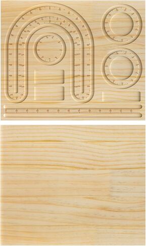 POPRHINO Wooden Bead Board for Jewelry Making, Jewelry Beading Design Tray for Bracelet Necklaces Making 13.7 x 11.4 x 0.8 inch in Kuwait