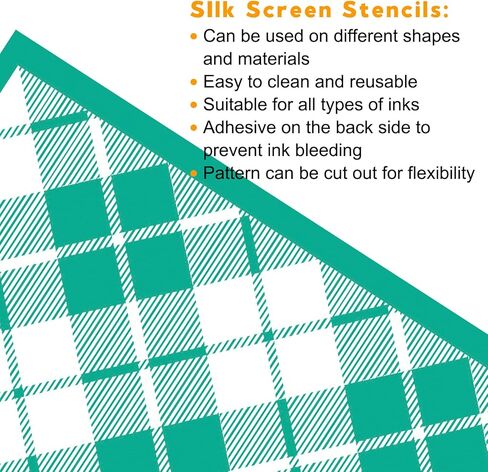 استنسلات الشاشة الحريرية من BOOLOOEN يمكن وضع استنسل ذاتي اللصق باستخدام على السبورة، والشاشة الحريرية اللاصقة لديكور المنزل، واستنسل الشاشة الحريرية القابل لإعادة الاستخدام، والريش in Kuwait