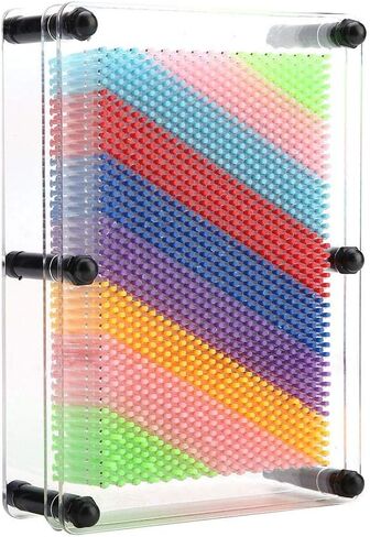 Pin Art Sculpture 3D Pin Art, Decoration Pin Art Toy, Pin Art Board, Plastic for Home Office(Transparent medium) in Kuwait