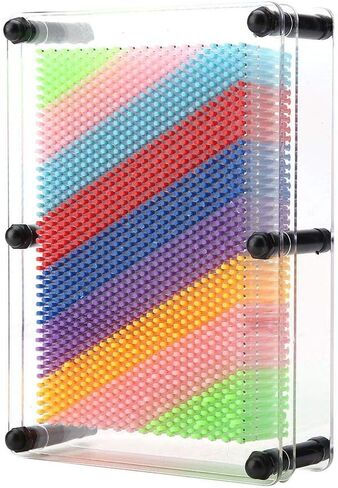 Pin Art Sculpture 3D Pin Art, Decoration Pin Art Toy, Pin Art Board, Plastic for Home Office(Transparent medium) in Kuwait