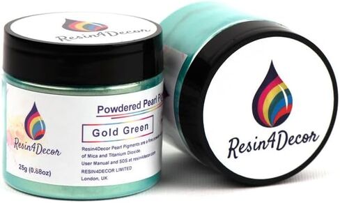 Metallic Powdered Pearlescent Mica Pigment for Epoxy Resin Projects Jewelry Craft Table Board Tray Canvas Painting Soap Dye Slime 0.88oz (Aqua Blue) in Saudi Arabia