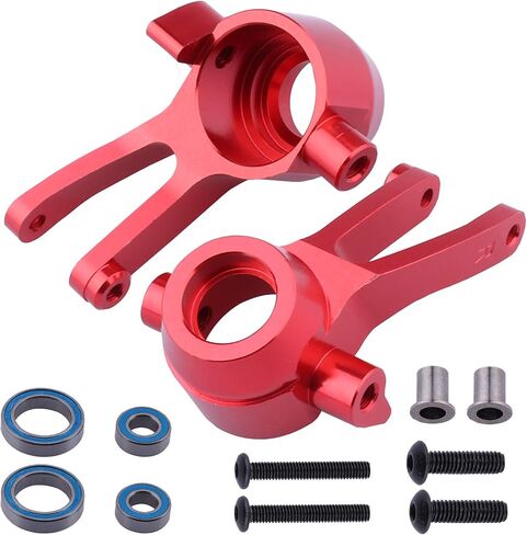 مفاصل كتلة التوجيه الأمامية من الألومنيوم من Hobbypark وكتل العجلات ومحاور C والمحاور الخلفية لـ Arrma 1/10 Granite 4X4، Typhon، Big Rock، Senton، استبدال AR330442 AR330467 AR330469 (أسود) in Saudi Arabia