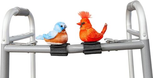 Joy For All Ageless Innovation Companion Pet for Seniors - Walker Squawker - Lifelike Animatronic Bird - Interactive Chirping - Walker Accessories - Therapy Toys for Alzheimers & Dementia - Bluebird in Kuwait