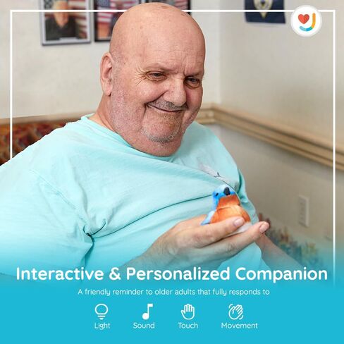 Joy For All Ageless Innovation Companion Pet for Seniors - Walker Squawker - Lifelike Animatronic Bird - Interactive Chirping - Walker Accessories - Therapy Toys for Alzheimers & Dementia - Bluebird in Kuwait