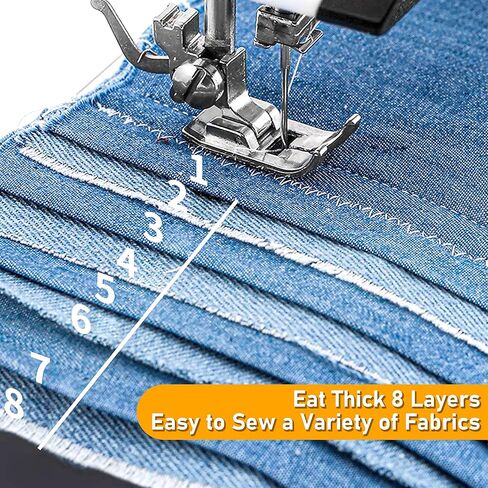 آلة الخياطة Simfelice 38 تطبيقًا للغرزة، آلة خياطة كهربائية صغيرة للمبتدئين مع ضوء LED وطاولة تمديد، آلة خياطة مثالية للأطفال لمشروع الخياطة بنفسك، آلة خياطة للمنزل in Kuwait