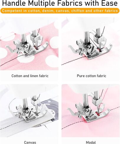 آلة الخياطة Simfelice 38 تطبيقًا للغرزة، آلة خياطة كهربائية صغيرة للمبتدئين مع ضوء LED وطاولة تمديد، آلة خياطة مثالية للأطفال لمشروع الخياطة بنفسك، آلة خياطة للمنزل in Kuwait