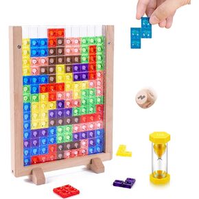 العاب لوحية للاطفال والكبار من ايفاي، العاب تكديس مكعبات روسيا، لعبة احجية كلاسيكية ثلاثية الابعاد لتحفيز العقل والعقل العاب مونتيسوري، مثالية للالعاب العائلية والحفلات والسفر من 1 الى 4 لاعبين in Kuwait