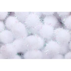 YYCRAFT 200pcs Glitter Tinsel Pom Poms Sparkle Balls for DIY Craft/Party Decoration/Cat Toys(15mm,Black) in Saudi Arabia