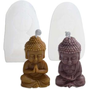 Tone Fun Buddha Prayer Gesture Shape Candle Silicone Molds for Making Candle, Resin, Aromatherapy Candles, Handmade Wax Soap, Home Decor, Craft