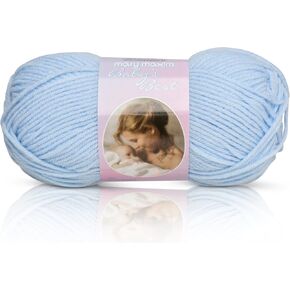 Mary Maxim Baby’s Best Yarn “Blue" | 2 Fine DK/Sport Weight Baby Yarn for Knit & Crochet Projects | 70% Acrylic and 30% Nylon | 4 Ply - 171 Yards in Kuwait