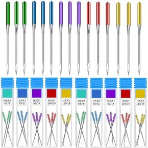30 Pieces Sewing Machine Needles Universal Regular Point Machine Needles for Singer, Brother, Janome Home Sewing Machine with Size in HAX1 65/9, 75/11, 90/14, 100/16, 110/18 (5 Colors) in Kuwait