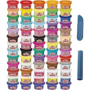 Play-Doh Ultimate Color Collection 65-Pack of Modeling Compound, Non-Toxic, 1-Ounce Fun Size Cans, Includes Sapphire, Sparkle, Confetti, Metallic Colors, and Color Burst (Amazon Exclusive)