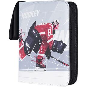 D DACCKIT Hockey Card Binder - Holds 900 Hockey Cards, 9 Pocket Card Holder Book for Hockey Trading Cards, Card Collector Album with Zipper Storage Display Case in Kuwait