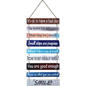 Brother Reed's - لوحة فنية جدارية خشبية فاخرة للتأكيد الإيجابي والتوعية بالصحة العقلية - يجب أن يكون لدى مكتب العلاج في الفصل الدراسي والاستشارة ديكور مكتب للنساء المعلمات in Kuwait