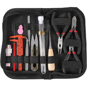 D-FLIFE 19pcs Jewelry Making Tools Kit with Zipper Storage Case for Jewelry Crafting and Jewelry Repair (19pcs)