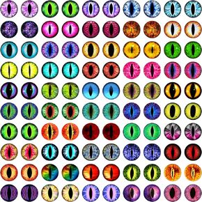 100PCS Assorted Dragon Eyes Glass Cabochon for Clay Doll Making Sculptures Props Craft DIY Findings Jewelry Making