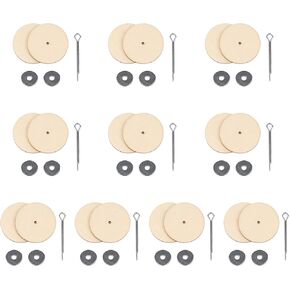 LNQ LUNIQI 10 Set 45MM Doll Joint Connectors Cotter Pin Joints and Wooden Fibreboard Disks Movable Engage Bolt Dolls Accessories for Teddy Bear Doll DIY Crafts in Kuwait