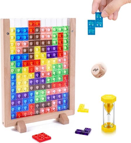 العاب لوحية للاطفال والكبار من ايفاي، العاب تكديس مكعبات روسيا، لعبة احجية كلاسيكية ثلاثية الابعاد لتحفيز العقل والعقل العاب مونتيسوري، مثالية للالعاب العائلية والحفلات والسفر من 1 الى 4 لاعبين in Kuwait