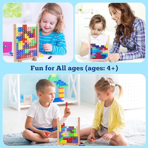 العاب لوحية للاطفال والكبار من ايفاي، العاب تكديس مكعبات روسيا، لعبة احجية كلاسيكية ثلاثية الابعاد لتحفيز العقل والعقل العاب مونتيسوري، مثالية للالعاب العائلية والحفلات والسفر من 1 الى 4 لاعبين in Kuwait
