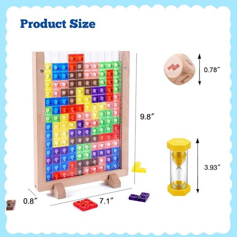 العاب لوحية للاطفال والكبار من ايفاي، العاب تكديس مكعبات روسيا، لعبة احجية كلاسيكية ثلاثية الابعاد لتحفيز العقل والعقل العاب مونتيسوري، مثالية للالعاب العائلية والحفلات والسفر من 1 الى 4 لاعبين in Kuwait