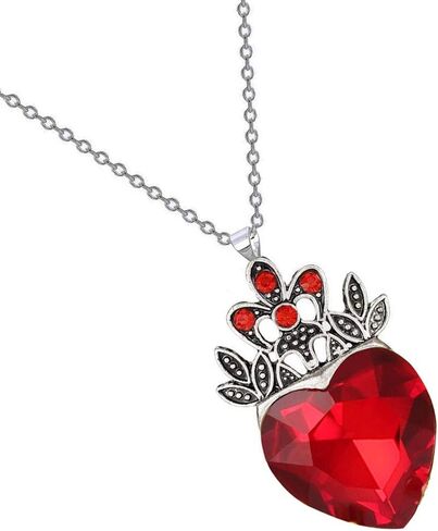 JK-GMTE Evie Red Heart Tiara and Necklace Descendants Princess Girl Queen of Hearts Costume in Kuwait