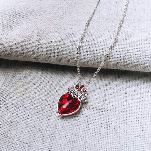 JK-GMTE Evie Red Heart Tiara and Necklace Descendants Princess Girl Queen of Hearts Costume in Kuwait