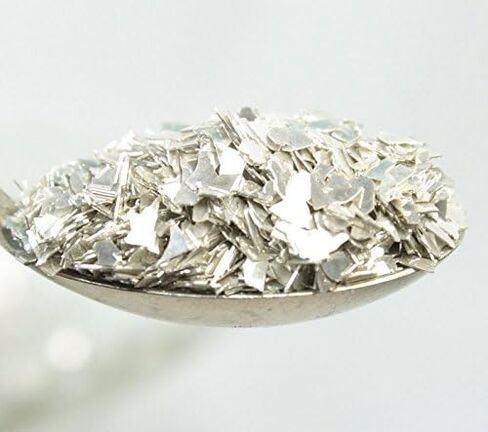 Meyer Imports Crushed Glass Glitter for Arts and Crafts - Broken Glass German Glitter for Resin Craft Art/Tumblers/Nail Art/DIY Jewelry Making Decoration - 2.2 Pounds - Silver in Kuwait