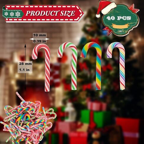 زينة حلوى الكريسماس للحرف اليدوية بالوان قوس قزح صغيرة عصا حلوى صناعية عصا عيد الميلاد بدون ثقب للتعليق اكسسوارات الحديقة بنفسك ديكور الكريسماس حافظة الهاتف in Kuwait