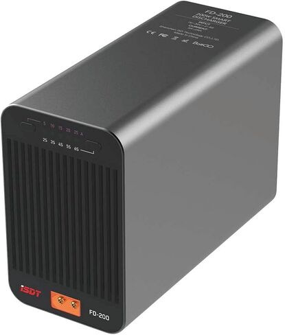 ISDT RC Lipo Battery Discharger FD-200 2-8S Smart Lipo/Lithium Battery Discharger for Storage with Max 200W 25A Capacity, Wireless App Control, Lipo Voltage Discharger in Saudi Arabia
