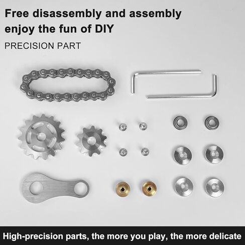 Bike Chain Gear Fidget Spinner, Metal Sprocket Chain Fidget Toy, Stress Anxiety Relief Fidget Toy, Focus Finger Spinning Toy, Stainless Steel Mechanics W/Smooth Bearings EDC Novelty Toy in Kuwait