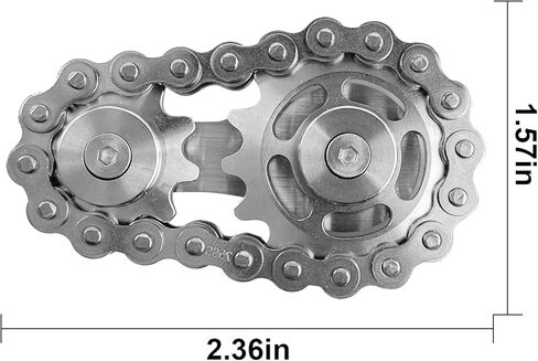 Bike Chain Gear Fidget Spinner, Metal Sprocket Chain Fidget Toy, Stress Anxiety Relief Fidget Toy, Focus Finger Spinning Toy, Stainless Steel Mechanics W/Smooth Bearings EDC Novelty Toy in Kuwait