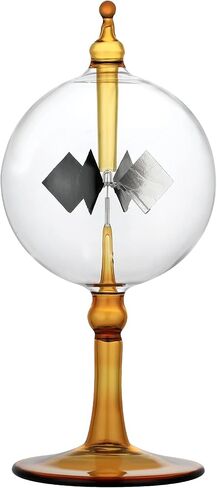 Solar Crookes Radiometer Glass Windmill Handmade for Party Home Decoration Gift L (Orange) in Saudi Arabia