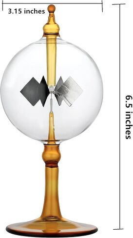 Solar Crookes Radiometer Glass Windmill Handmade for Party Home Decoration Gift L (Orange) in Saudi Arabia