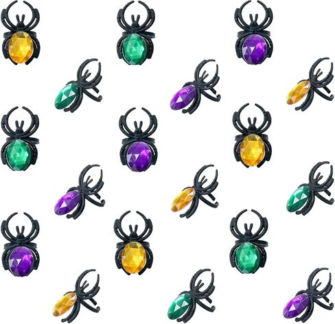 KEPATO Halloween Spider Ring Spider Party تفضل حلقة العنكبوت البلاستيكية المزيفة لتزيين الهالوين in Kuwait