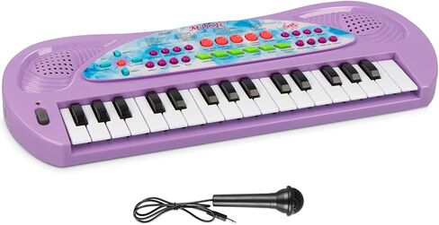 لوحة مفاتيح بيانو للأطفال 32 مفتاحاً من هوتويز مع ميكروفون لوحة مفاتيح إلكترونية محمولة للمبتدئين للألعاب الموسيقية بيانو لـ 3 4 5 6 7 8 سنوات للأولاد والبنات (أرجواني) in Kuwait