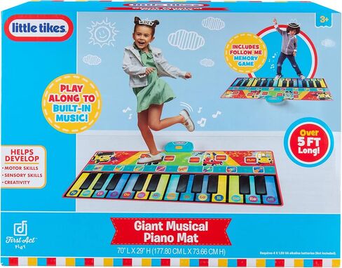 First Act Discovery Little Tikes Giant Musical Piano Mat - 70-Inch, 24 Keys, Make Real Music - Record, Playback, Volume Control - Musical Instruments for Toddlers and Kids in Kuwait
