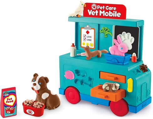 Cra-Z-Art Softee Dough Pet Care Vet Mobile Playset, Modeling Dough Play Toy for Kids Ages 3 Years and Up in Saudi Arabia