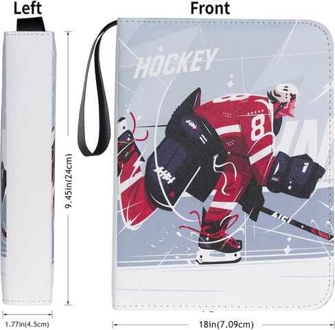 D DACCKIT Hockey Card Binder - Holds 900 Hockey Cards, 9 Pocket Card Holder Book for Hockey Trading Cards, Card Collector Album with Zipper Storage Display Case in Kuwait
