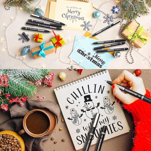 أقلام الخط من ماركولور، 10 أقلام حروف يدوية بحجم للمبتدئين في الكتابة، والرسومات الفنية، والرسم، ودفتر القصاصات، واليوميات، ومجموعة علامات الفرشاة للفنانين البالغين والأطفال المبتدئين in Kuwait