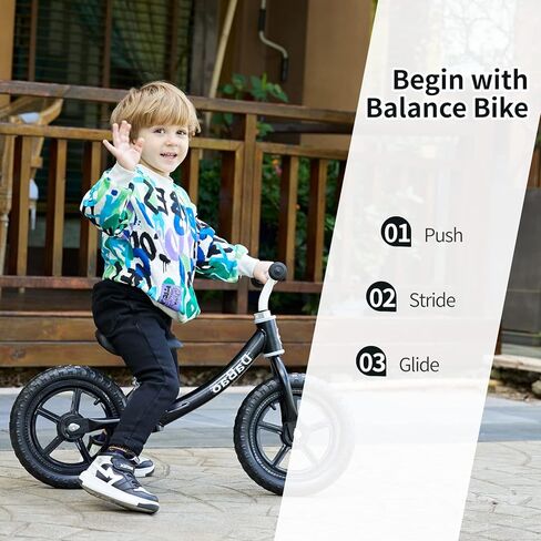 دراجة توازن داباو، دراجة توازن للأطفال الصغار لعمر 2 3 4 5 سنوات، دراجة توازن للأطفال بعجلات 12 بوصة، بدون دراجة تدريب بدواسة، دراجة توازن الطفل مع مسند للقدمين وارتفاع مقعد قابل للتعديل in Kuwait